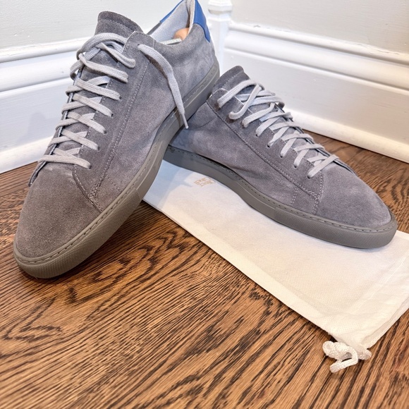 Oliver Cabell low 1 suede gray/blue sneaker - Picture 3 of 6